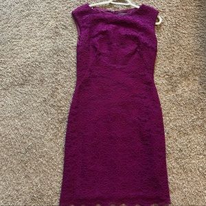 Ralph Lauren purple lace dress. Size 6.